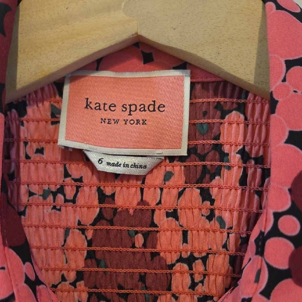 Kate Spade Vibrant Pink and Purple Long Sleeve Dress - Picture 2 of 8